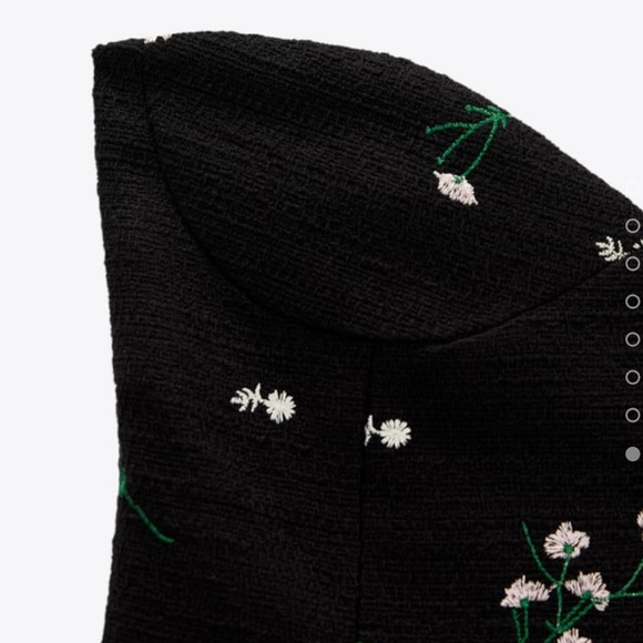 Zara Embroidered Textured Bustier - Picture 2 of 3